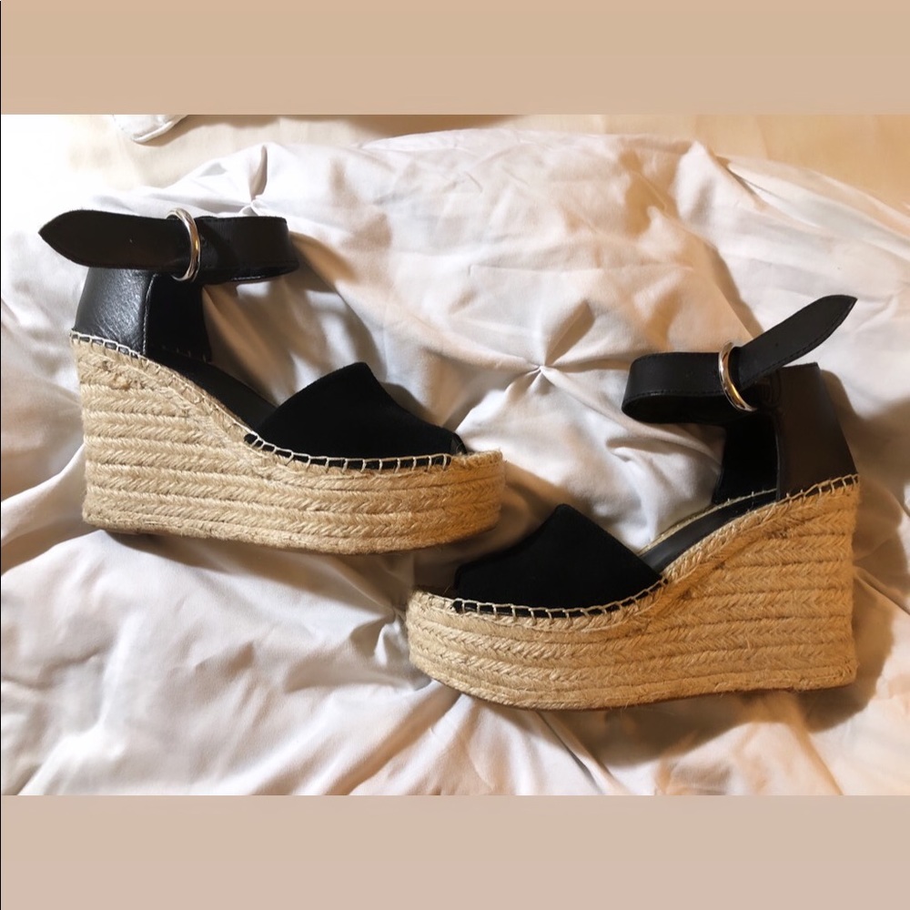 Marc Fisher Alida Espadrille Platform Wedges 7.5